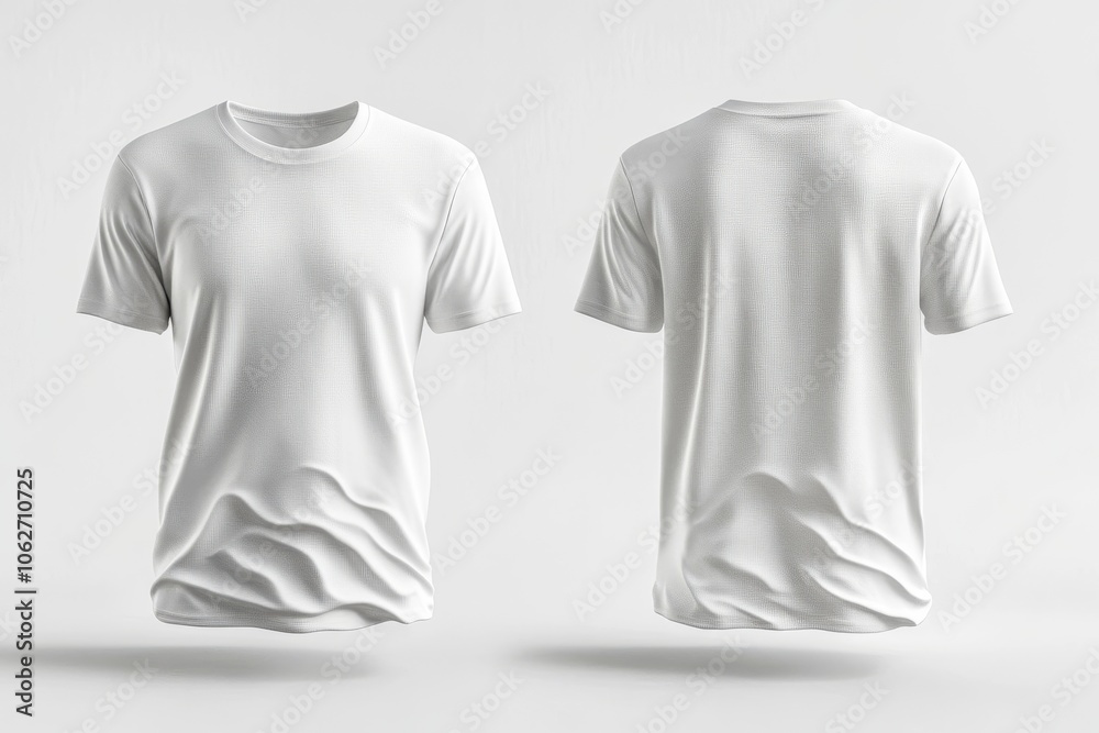 White men's classic t-shirt front and back White men's classic t-shirt front and back