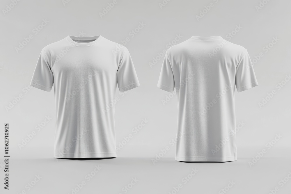 White men's classic t-shirt front and back White men's classic t-shirt front and back