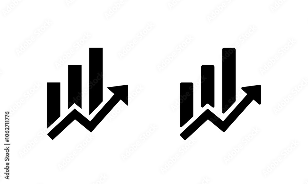 Business chart icon. Financial data graph concept Business chart icon. Financial data graph concept