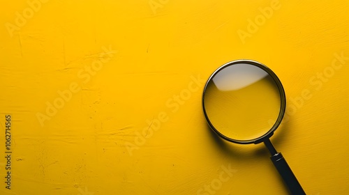 Magnifying Glass on a Yellow Surface