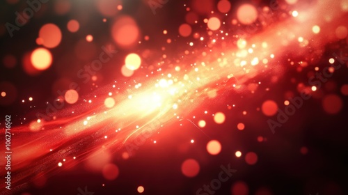 Abstract red and gold bokeh background with a glowing line in the center.
