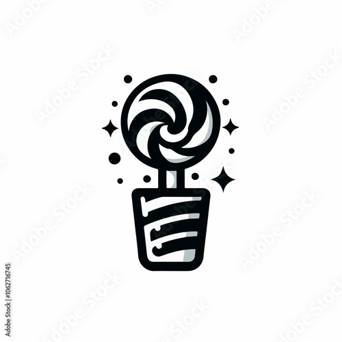 candy logo illustration - lolipop logo illustration