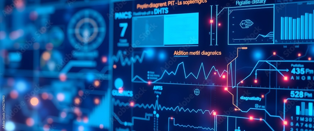 Obraz premium Background AI Healthcare Diagnostics Data