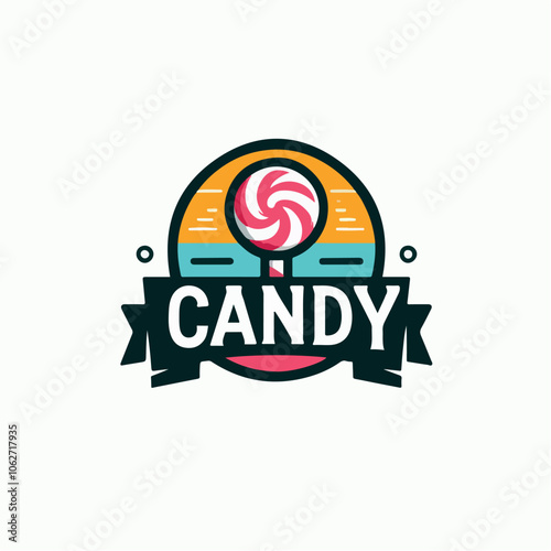 candy logo illustration - lolipop logo illustration