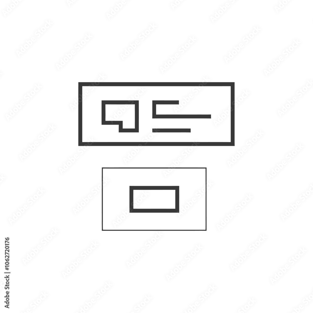 Line Drawing of a Credit Card and Envelope Line Drawing of a Credit Card and Envelope