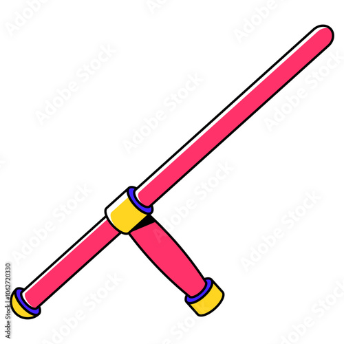 Baton Weapon Illustration