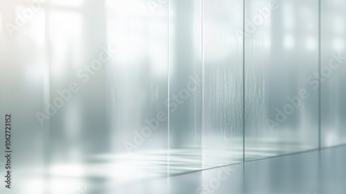 Delicate, translucent glass with gentle reeded patterns, evoking simplicity and sophistication.