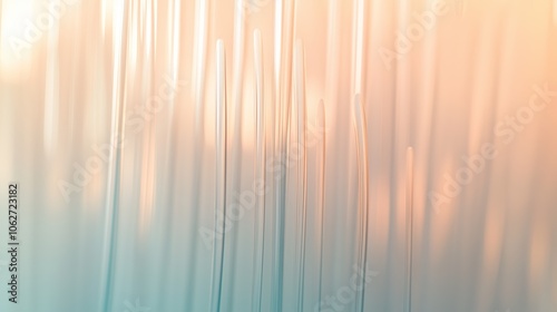 Delicate, translucent glass with gentle reeded patterns, evoking simplicity and sophistication.