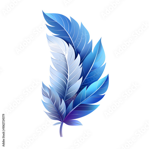 This beautiful illustration features blue feathers and natural elements, making it ideal for creative projects and digital art. It is perfect for artistic, decorative, and stylized designs