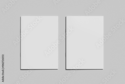Blank A4 magazine brochure for mockup - 3D rendering