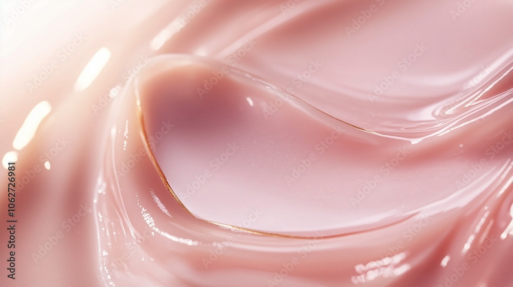 The cream is creamy and smooth. The swirls and the tip of the cream create a sense of movement and texture.