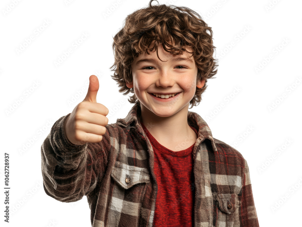 Smiling boy showing a thumbs-up sign Smiling boy showing a thumbs-up sign