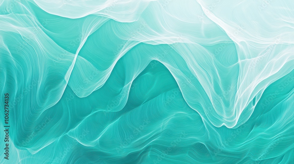 A digital green wave pattern background A digital green wave pattern background