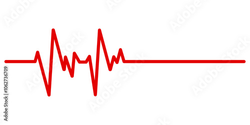 Heart beat line icon. EKG heart beat line, Cardiogram line icon, sign. Heart pulse silhouette, icon,Vector illustration design isolated