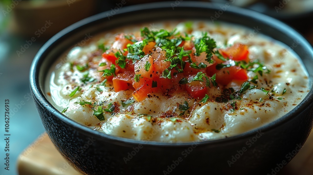 Sri Lankan hoppers served with coconut sambal, elegantly arranged, inviting presentation, warm ambiance, vibrant colors Sri Lankan hoppers served with coconut sambal, elegantly arranged, inviting presentation, warm ambiance, vibrant colors