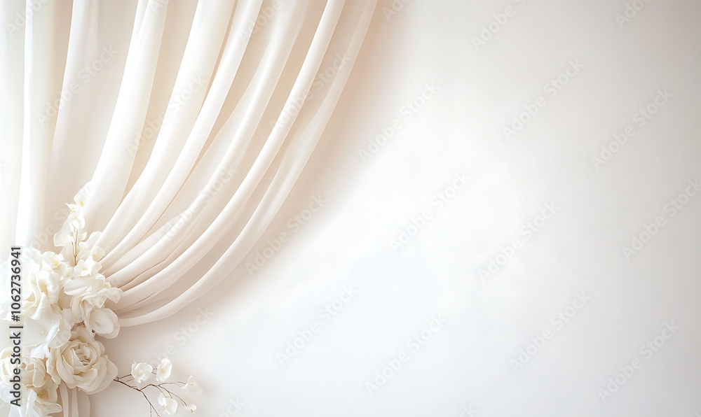 curtains on white background-generative ai curtains on white background-generative ai