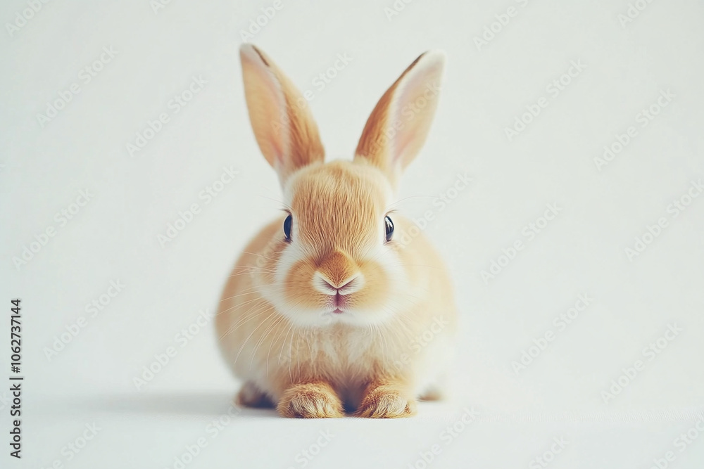 Obraz premium brown rabbit isolated on white