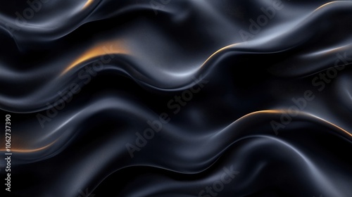 Sensational Visual of Flowing Dark Fabric with Luxurious Texture