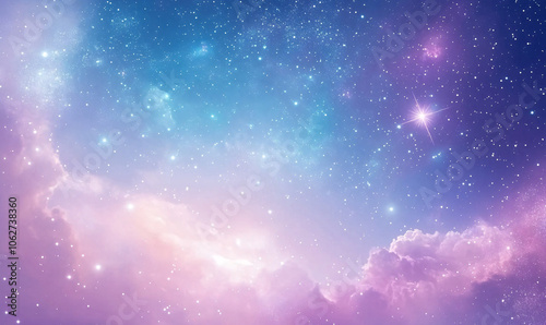 dreamy background with stars, generative ai