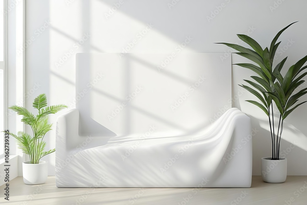 Blank White Sofa, Oversized Mockup for Interior Design
Blank White Sofa, Oversized Mockup for Interior Design