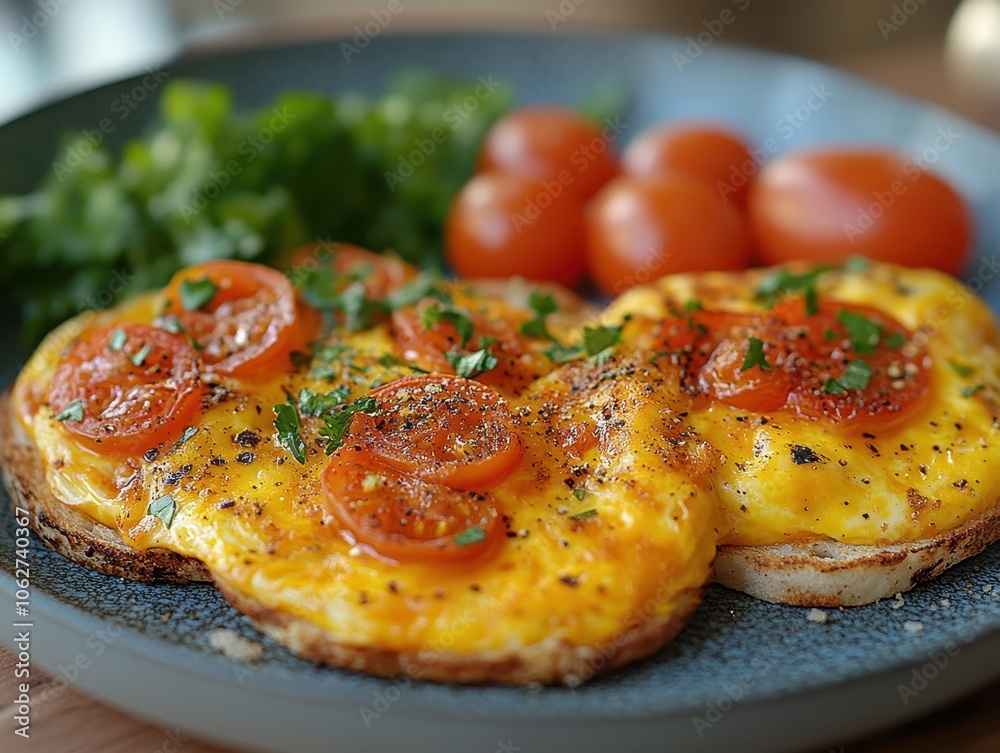 Vibrant Tunisian shakshuka in a skillet, rich flavors, fresh ingredients, minimal garnish, inviting presentation, perfect for sharing Vibrant Tunisian shakshuka in a skillet, rich flavors, fresh ingredients, minimal garnish, inviting presentation, perfect for sharing