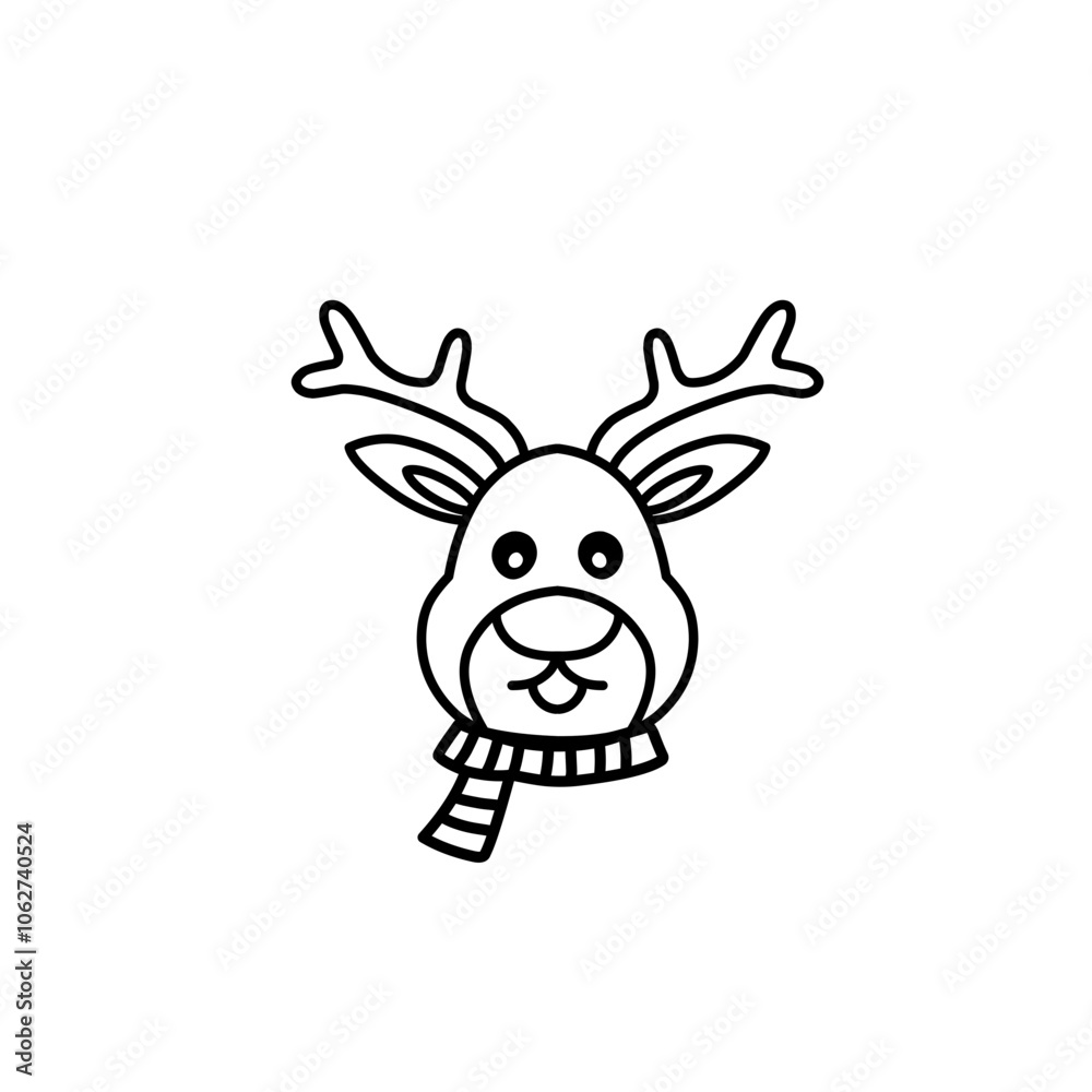 Christmas reindeer outline Christmas reindeer outline