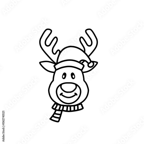 Christmas reindeer outline 