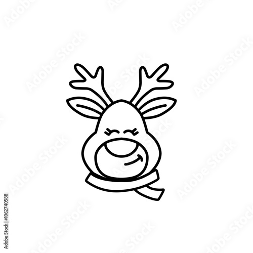 Christmas reindeer outline 
