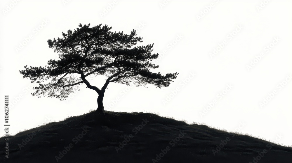 A Crown of Pine tree silhouette pine conifer. A Crown of Pine tree silhouette pine conifer.