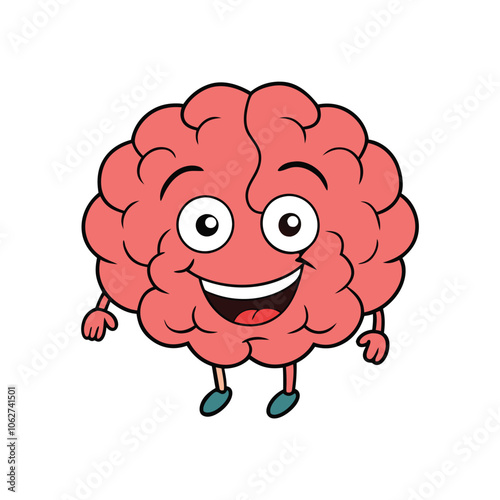 Human brain funny vector art