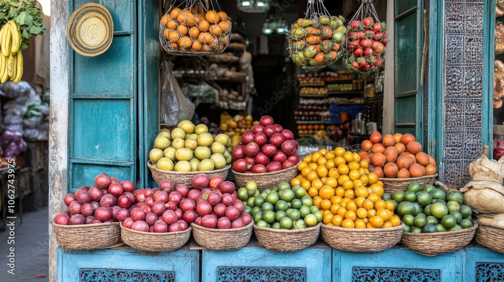 Vibrant Market Hues: Fruits and Veggies in Marrakech Vibrant Market Hues: Fruits and Veggies in Marrakech