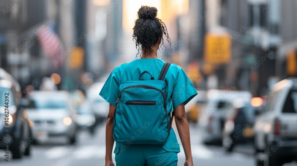 Determined Travel Nurse in Urban Jungle: Ready for New Job Adventure Determined Travel Nurse in Urban Jungle: Ready for New Job Adventure