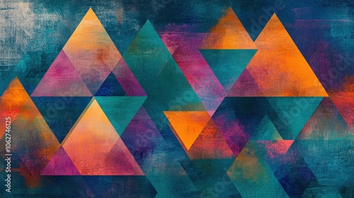 Abstract geometric art with vibrant colors.