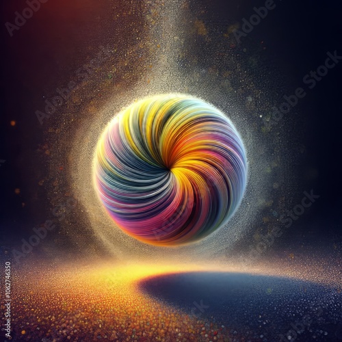 Spinning Particles A fast spinning microscopic object like a pol