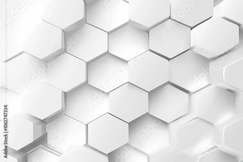 White Hexagon Pattern for Science and Technology Design