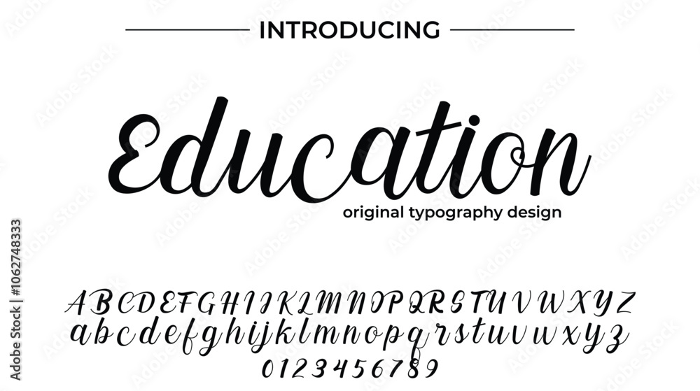 Education Font Stylish brush painted an uppercase vector letters, alphabet, typeface Education Font Stylish brush painted an uppercase vector letters, alphabet, typeface