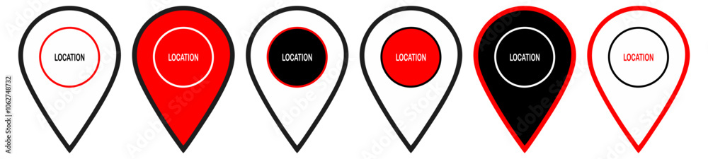 Location icon set, Map pin pl... Location icon set, Map pin pl...
