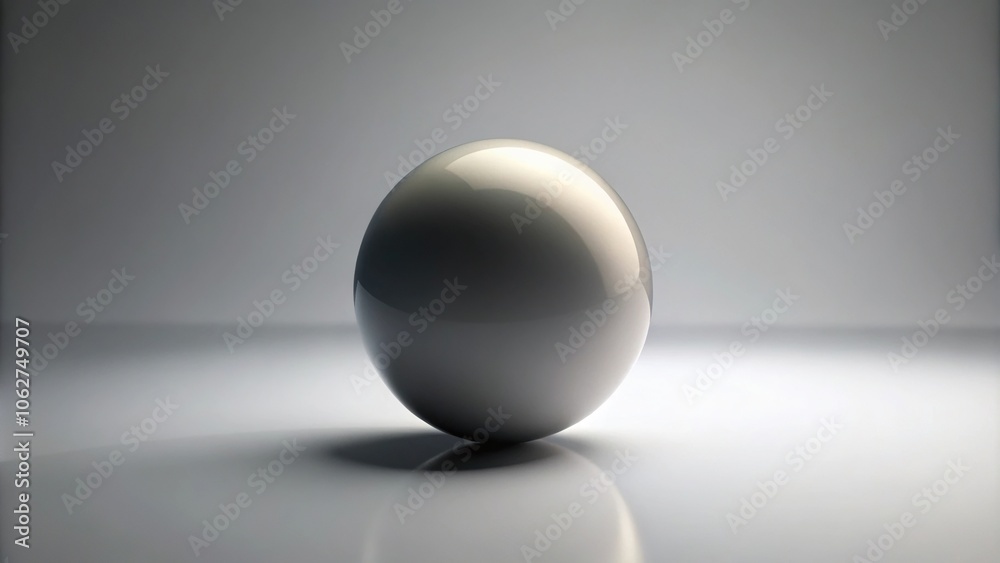 Minimalist design element of a grey sphere or orb against a plain background, shape, clean Minimalist design element of a grey sphere or orb against a plain background, shape, clean