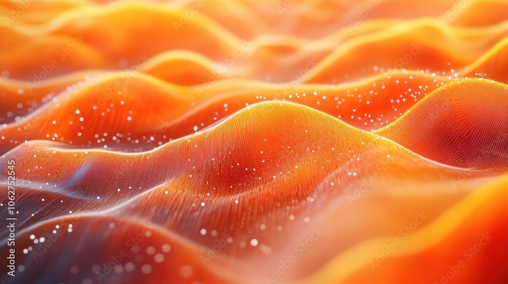 Orange wave 3d abstract background. generative ai Orange wave 3d abstract background. generative ai