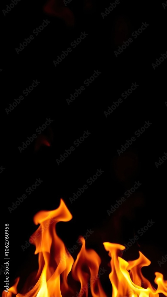 Flames of fire dancing on a black background, creating a mesmerizing and intense visual display, wild flames, dynamic, fiery backdrop Flames of fire dancing on a black background, creating a mesmerizing and intense visual display, wild flames, dynamic, fiery backdrop
