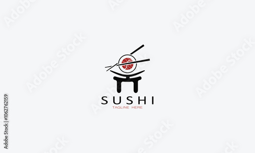 Sushi logo design vector template