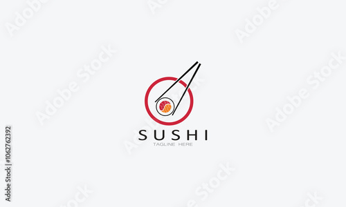 Sushi logo design vector template