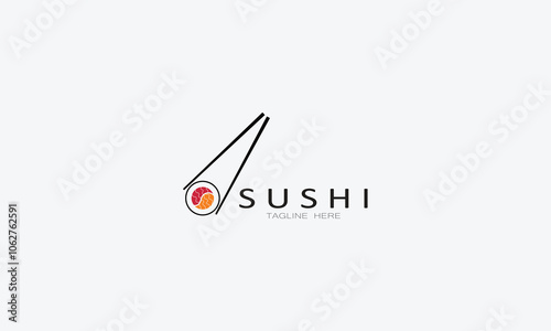 Sushi logo design vector template