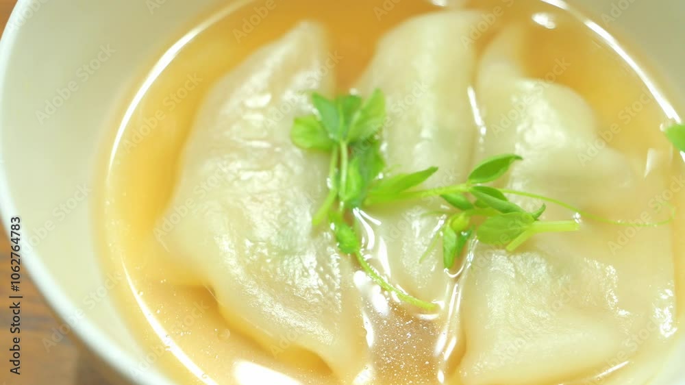 Boiled dumplings, one of China's traditional home-style dishes Boiled dumplings, one of China's traditional home-style dishes