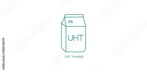 UHT Treated Vector Icon for Ultra-High Temperature Processing