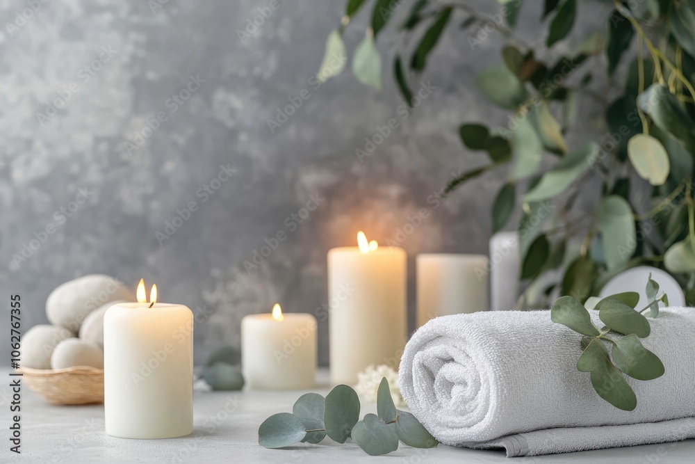 Serene Spa Scene of Relaxing Body Massage with Calming Decor and Soft Lighting Serene Spa Scene of Relaxing Body Massage with Calming Decor and Soft Lighting