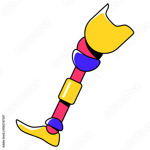 Prosthetic Leg Illustration