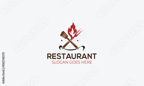 Restaurant logo design vector template