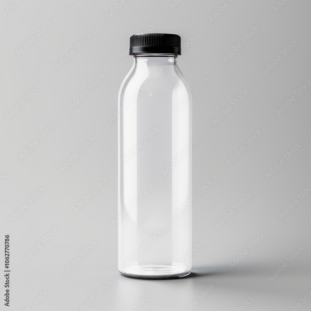 mockup of a plastic water bottle with a black cap isolated on white background mockup of a plastic water bottle with a black cap isolated on white background