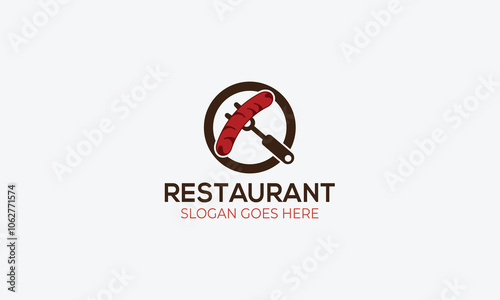 Restaurant logo design vector template